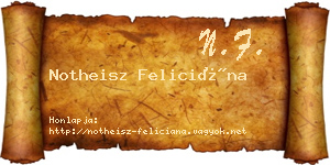 Notheisz Feliciána névjegykártya